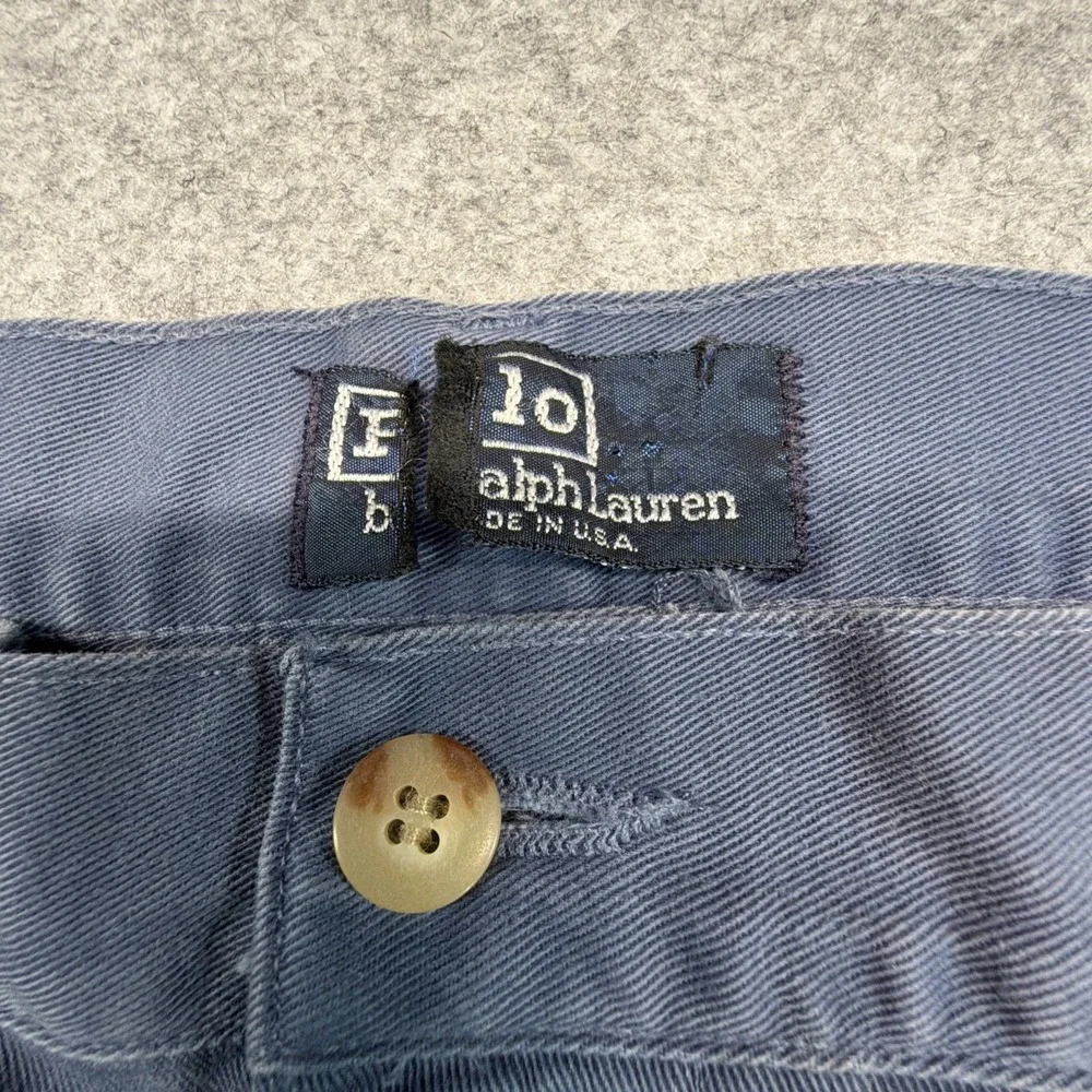 Vintage Polo Ralph Lauren Double Pleated Pants Blue 30x28 Made in USA